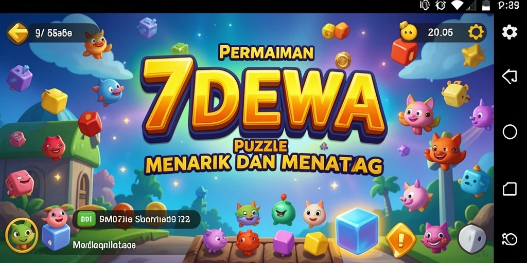 Tampilan gameplay seru dalam 7DEWA, penuh tantangan Puzzle.