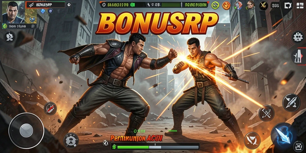 Tampilan gameplay seru dari BONUSRP yang penuh aksi.