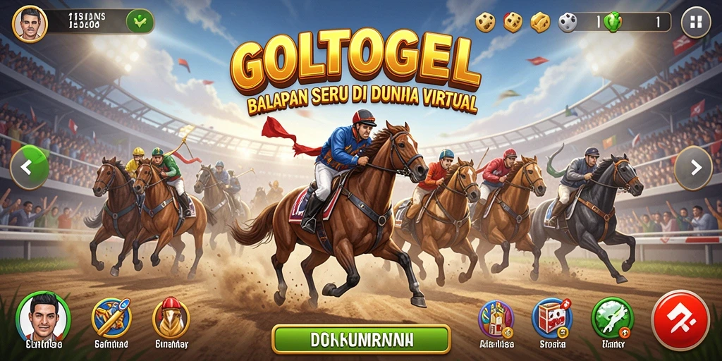 Tampilan gameplay balapan seru di GOLTOGEL dengan mobil yang bertenaga.