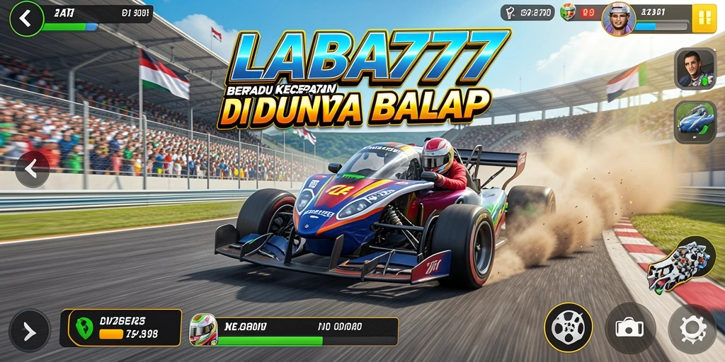 Tampilan gameplay LABA777 saat balapan penuh aksi.