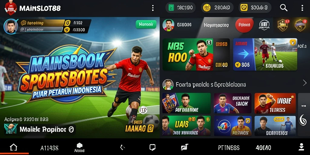 Tampilan antarmuka aplikasi MAINSLOT88 saat melakukan taruhan olahraga.