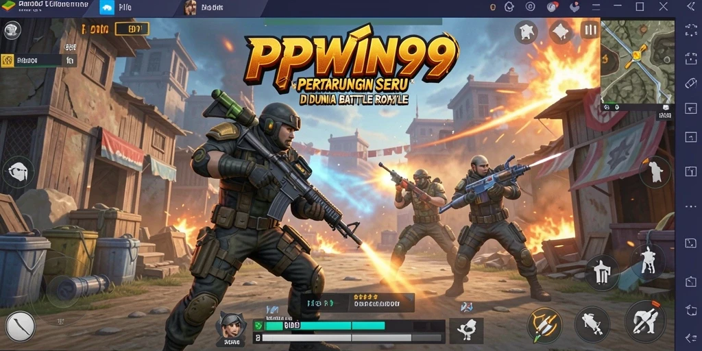 Gameplay menegangkan di medan tempur PPWIN99 Battle Royale.