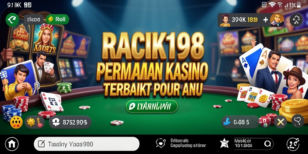 Tampilan gameplay Kasino yang mendebarkan di RACIK198.
