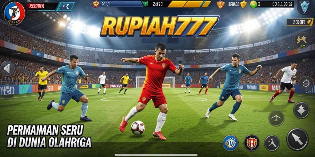 Screenshot utama RUPIAH777 menampilkan aksi seru dalam permainan olahraga.