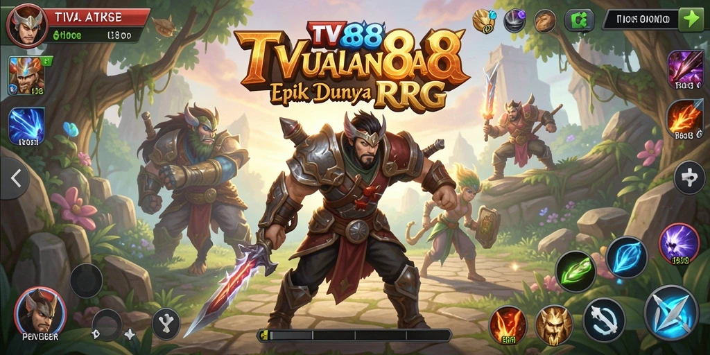 Tangkapan layar dari gameplay <strong>TV888</strong> yang menunjukkan aksi seru dalam petualangan RPG.